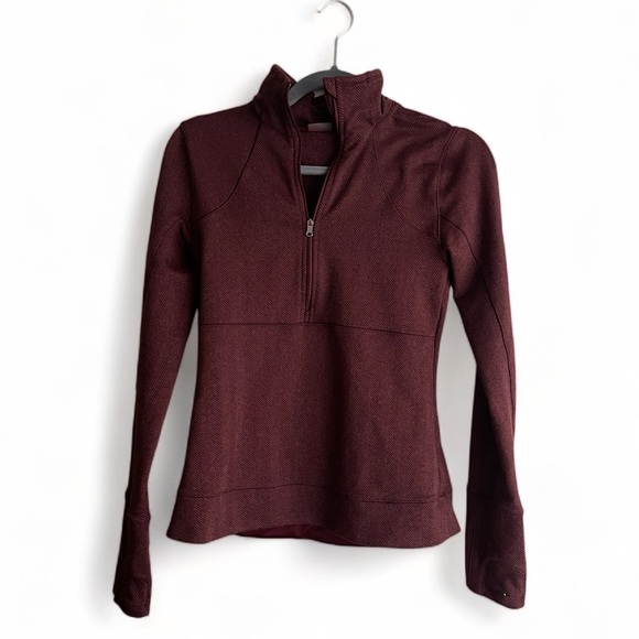 Calia burgundy cold weather compression quarter zip pullover - Picture 1 of 8
